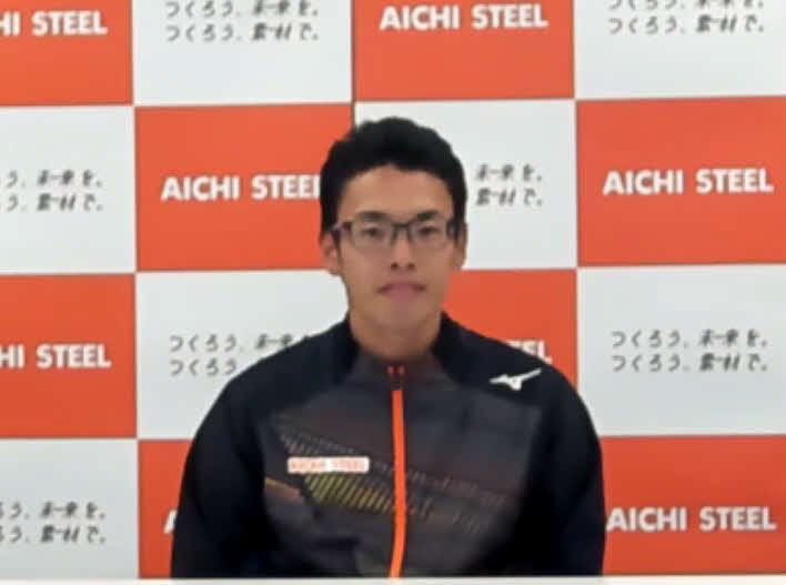 世界選手権に向けてオンライン会見に臨む山西利和