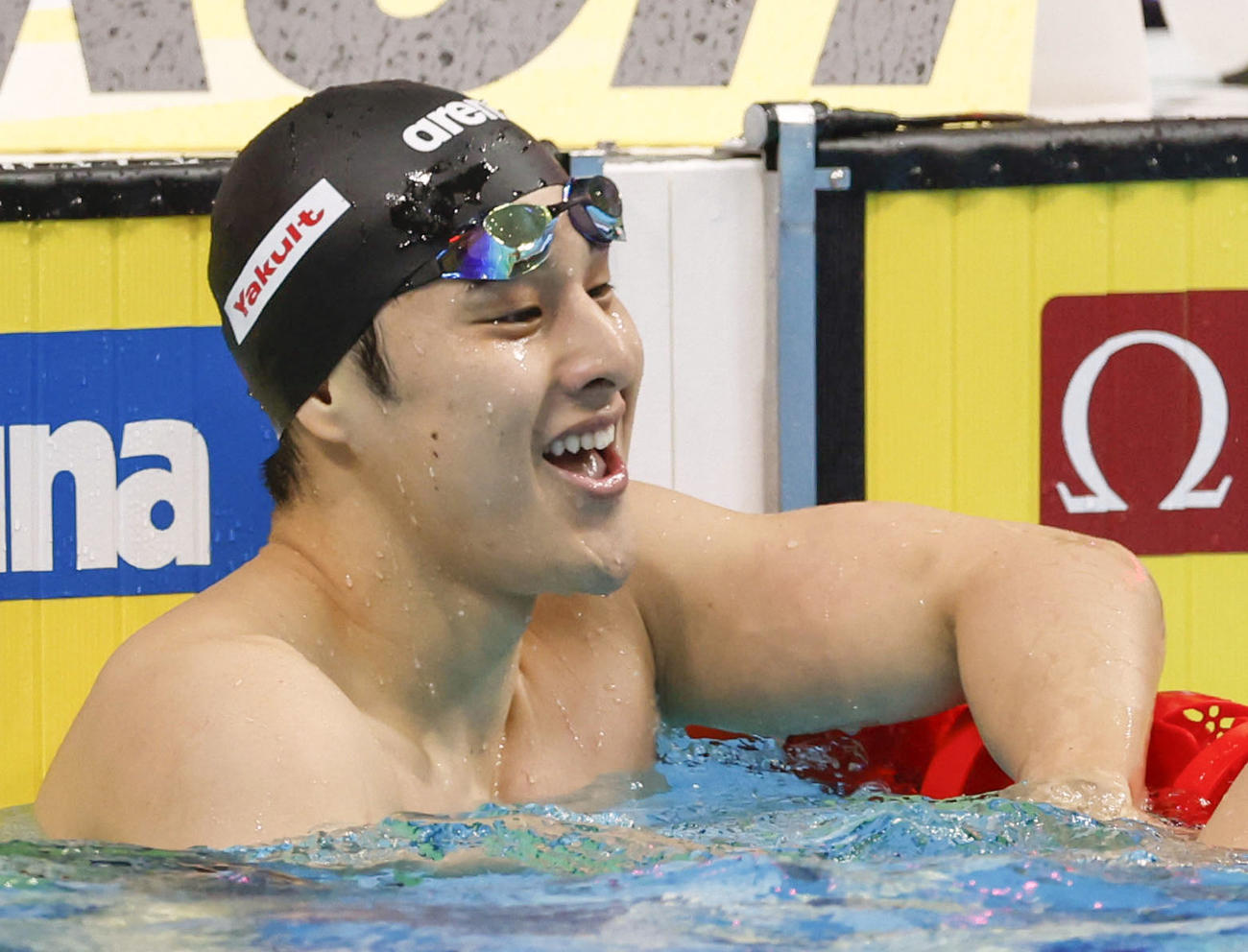 男子200メートル個人メドレー準決勝のレースを終えた瀬戸大也（共同）