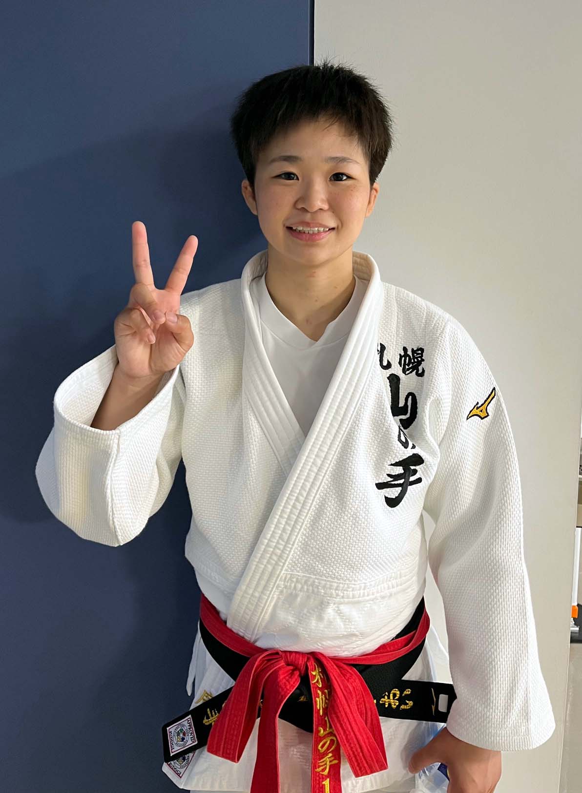 女子57キロ級を制した広島（撮影・永野高輔）