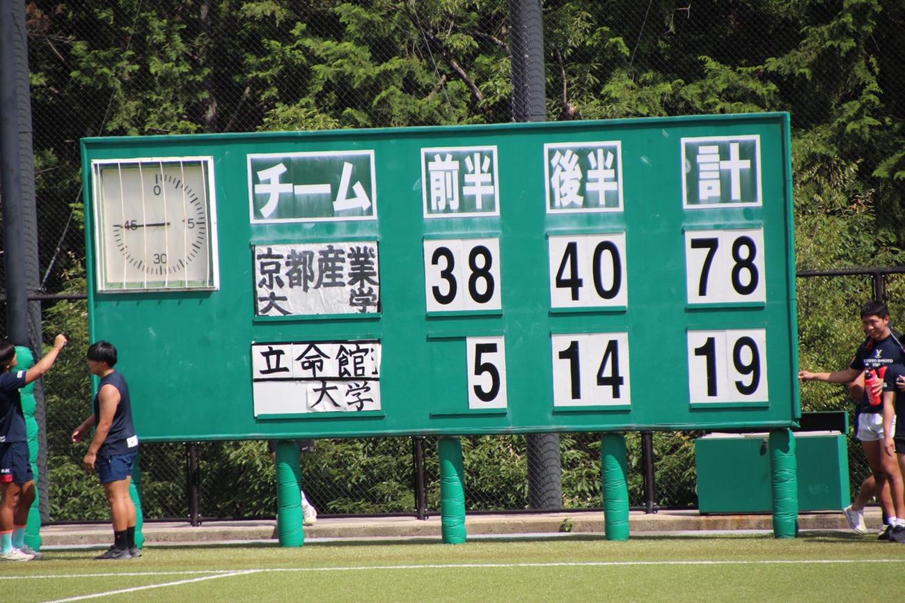 関西リーグ春季トーナメント準決勝・京産大対立命大の最終スコア