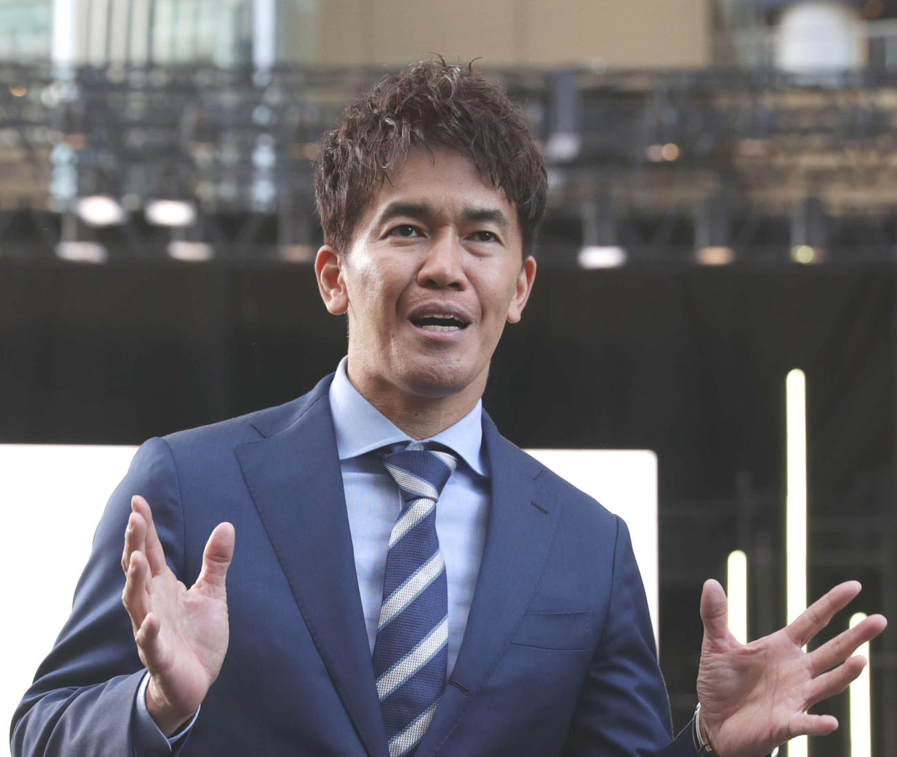 日本フェンシング協会の武井壮会長（2021年11月6日撮影）