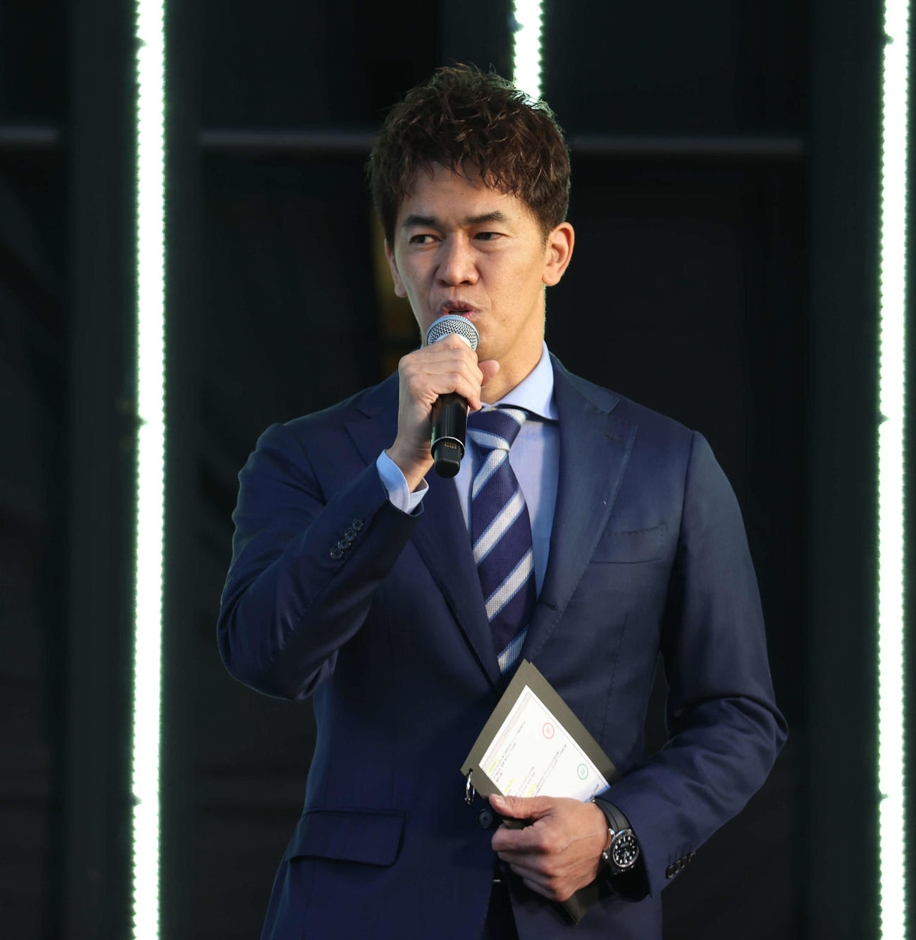 日本フェンシング協会の武井壮会長（2021年11月6日撮影）