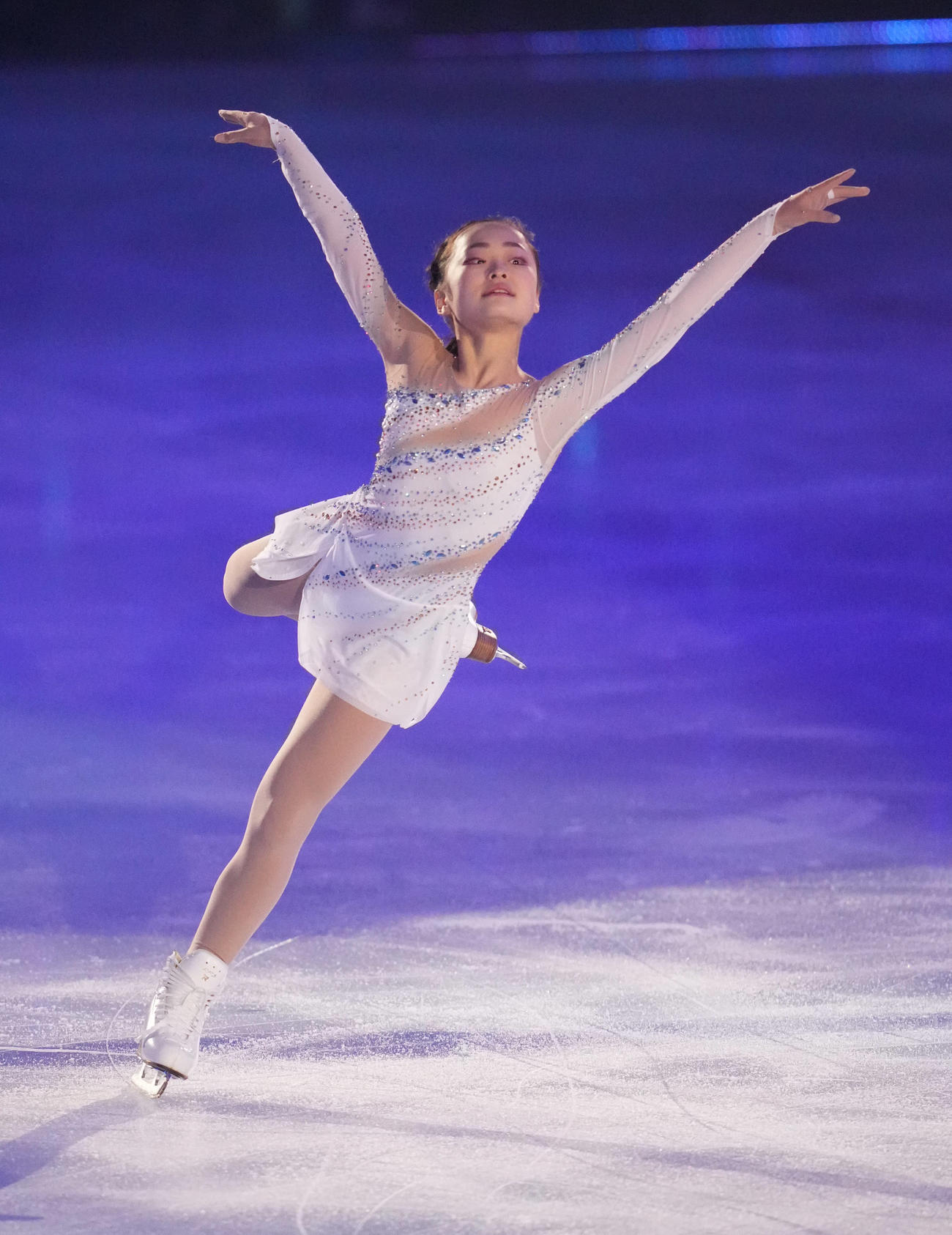 「ドリーム・オン・アイス2022」で演技を披露する女子シングルの島田（撮影・小沢裕）