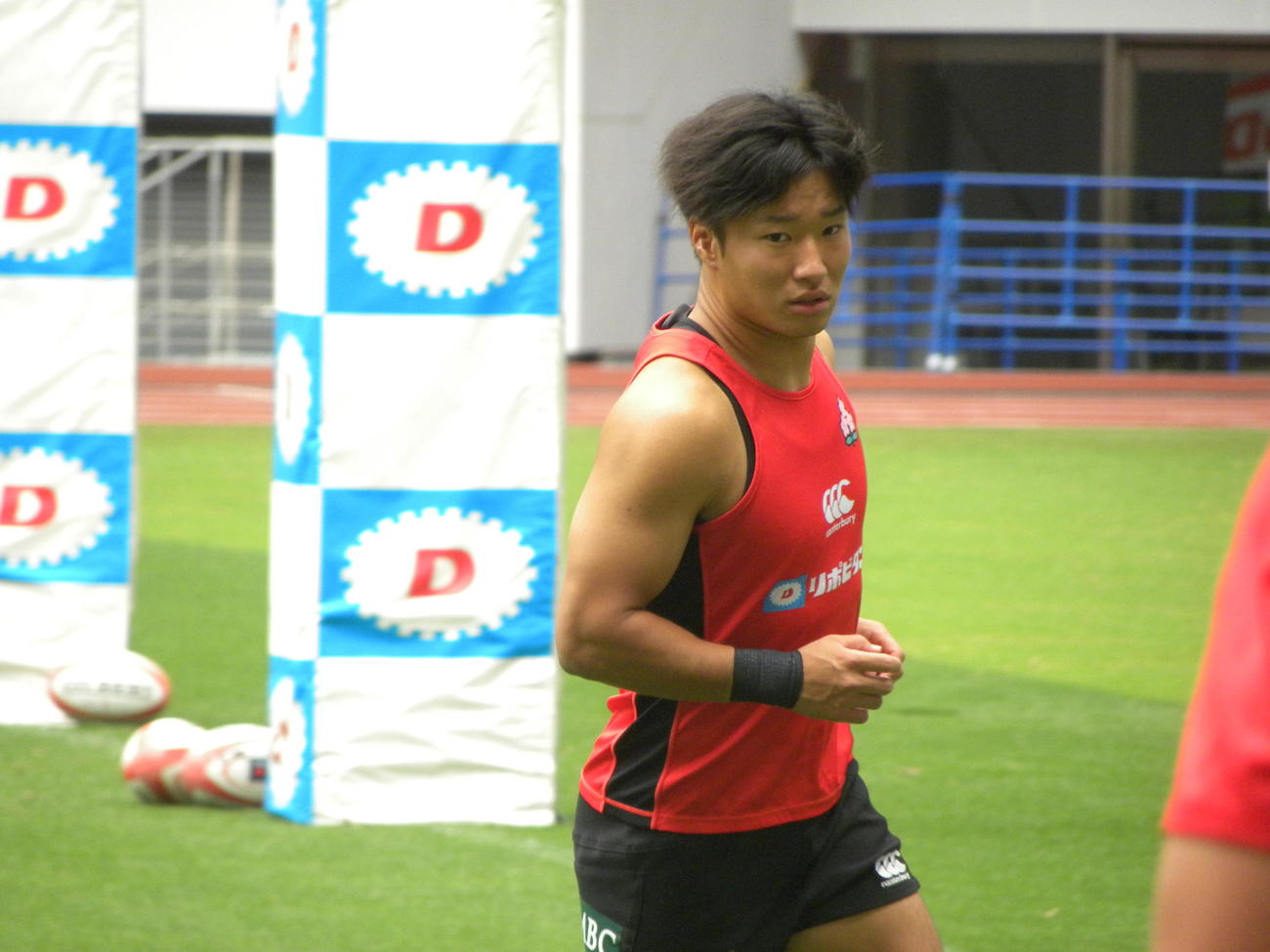 フランス第2戦に向けて前日調整に臨んだ日本代表SH斎藤（撮影・松本航）
