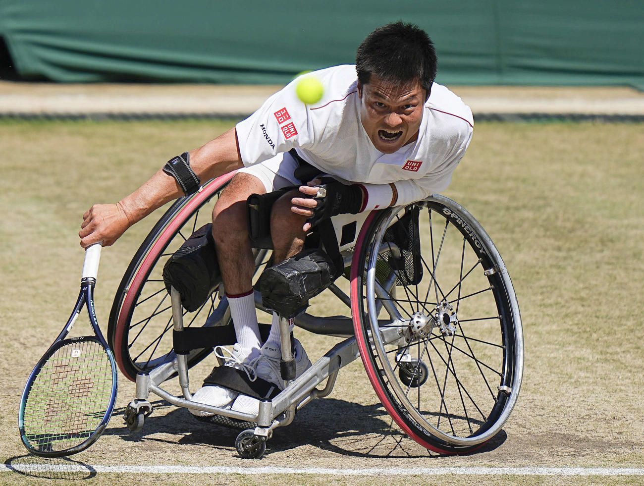 車いすの部男子シングルスで初優勝した国枝（共同）