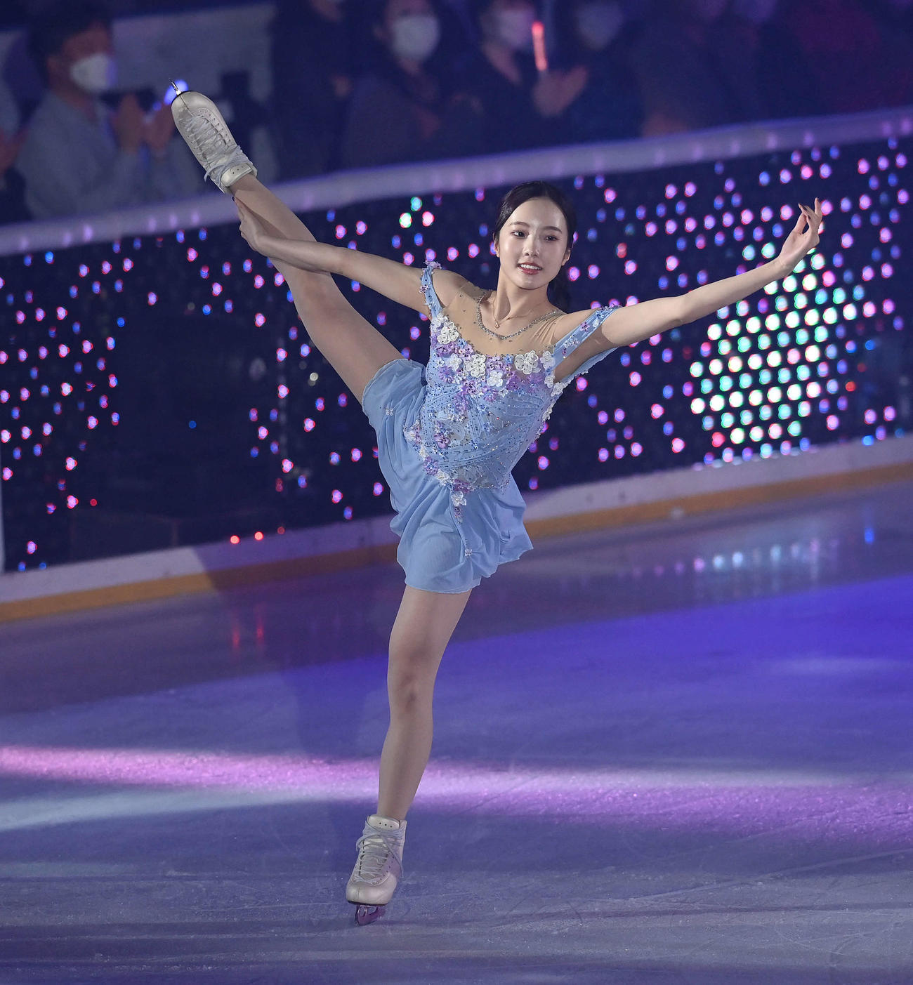 華麗な演技で会場を魅了した本田真凜（撮影・たえ見朱実）