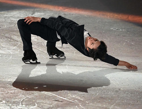 華麗な演技を披露する宇野昌磨（撮影・たえ見朱実）