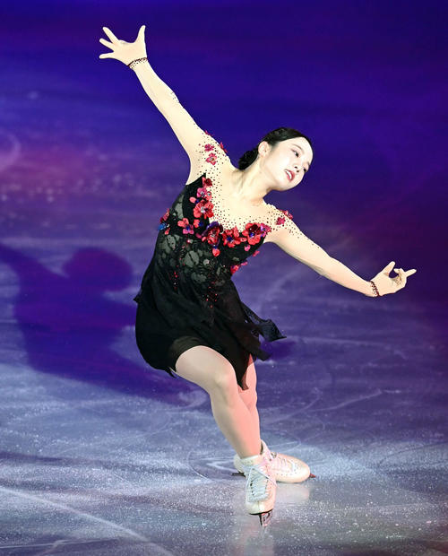 美しい演技でファンを魅了する本田真凜（撮影・たえ見朱実）