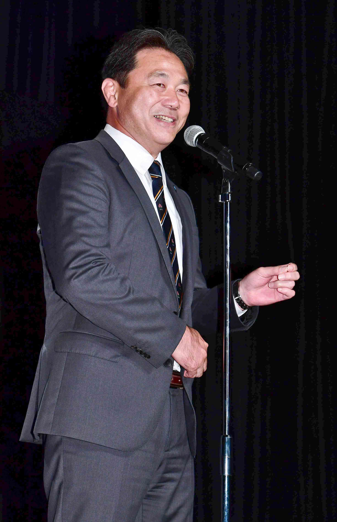 日本ラグビー協会の清宮副会長（2019年7月4日撮影）