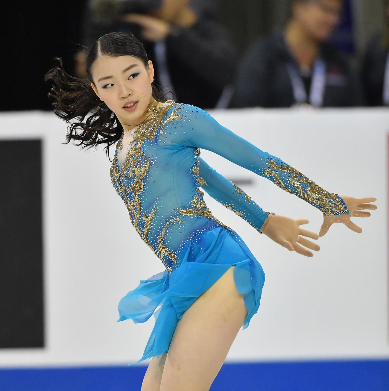 スケートカナダ・女子フリーで演技する紀平（2019年10月26日撮影）