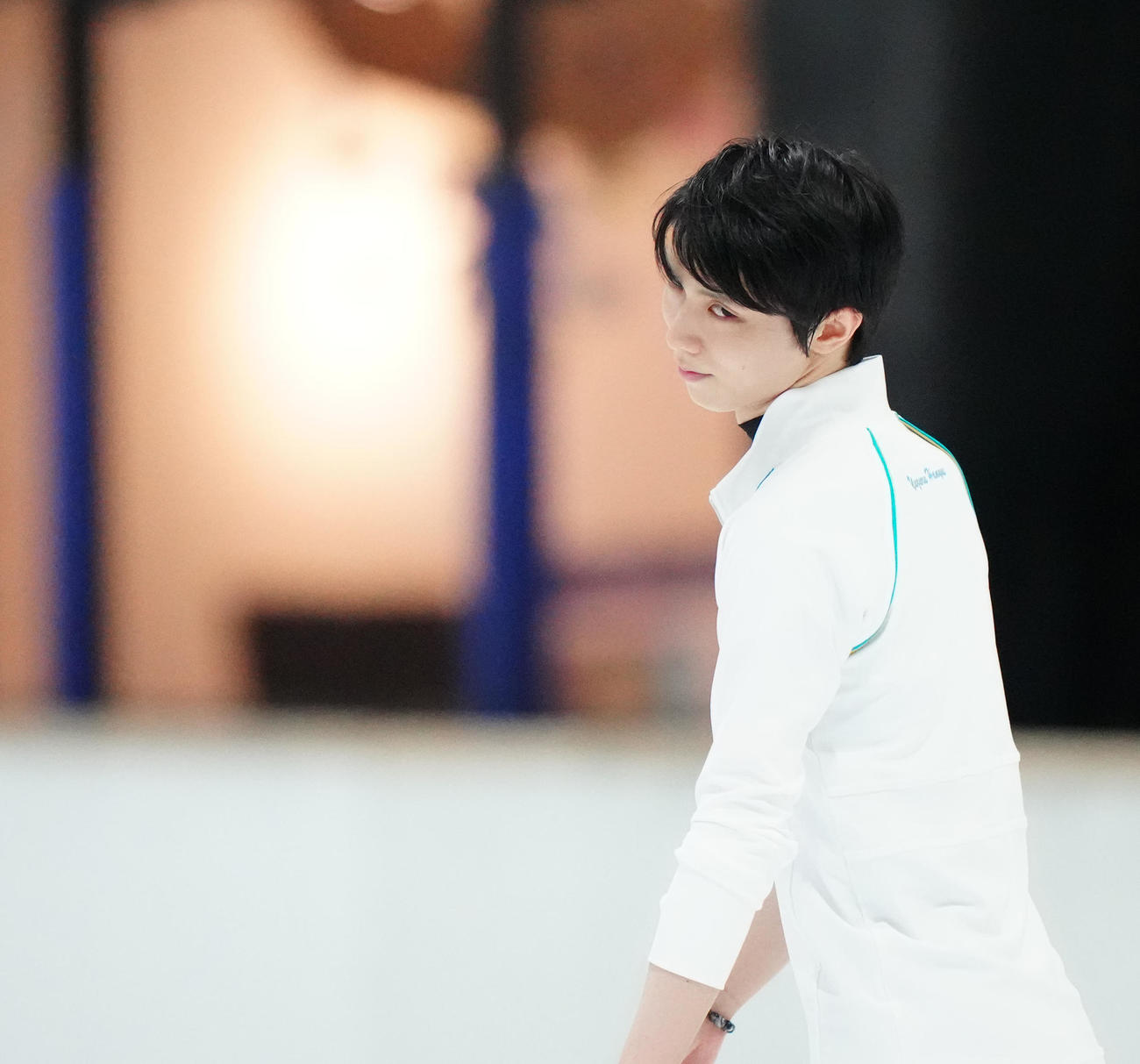 公開練習に臨む羽生結弦さん（撮影・江口和貴）