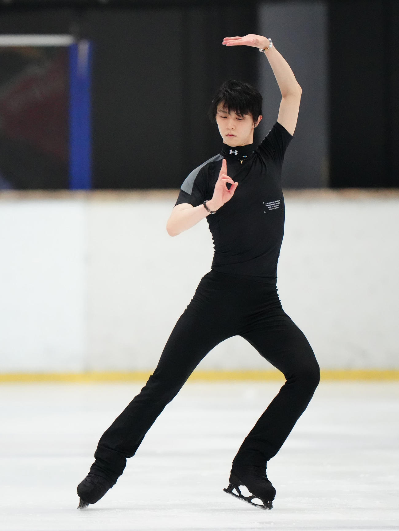 公開練習で「SEIMEI」を披露する羽生結弦さん（撮影・江口和貴）