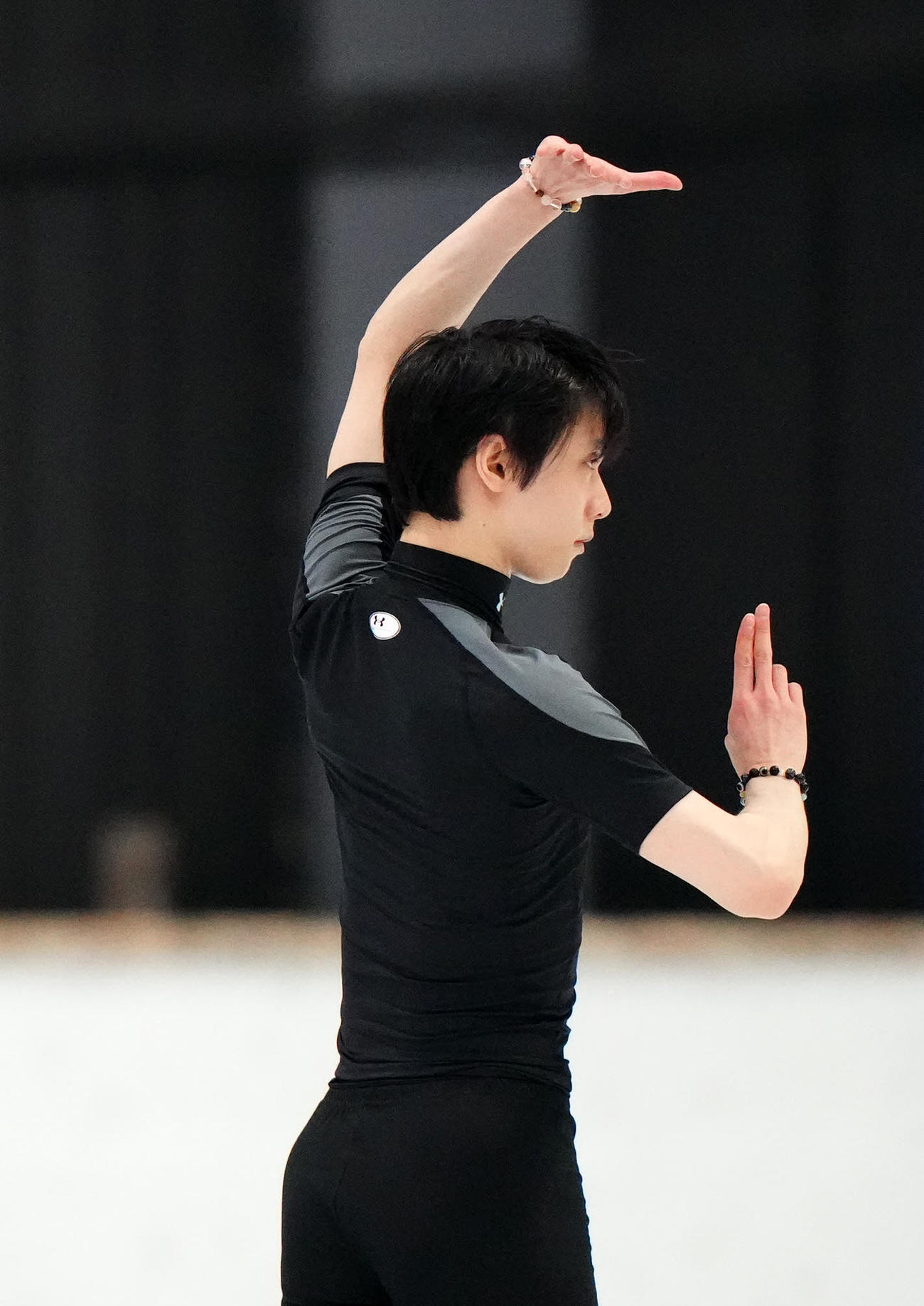 公開練習で「SEIMEI」を披露する羽生結弦さん（撮影・江口和貴）