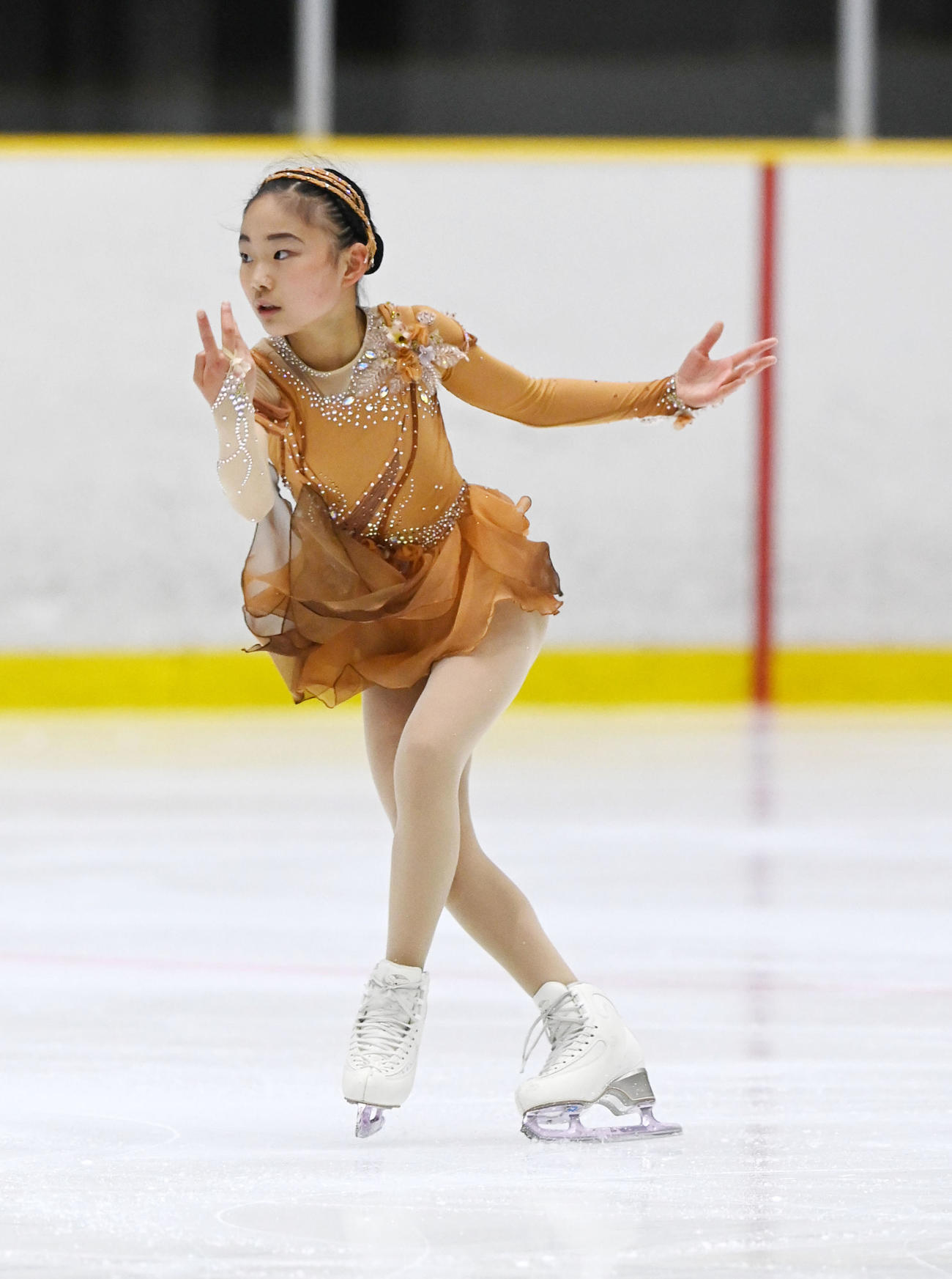 げんさんサマーカップジュニア女子SPで演技する和田薫子（撮影・前岡正明）