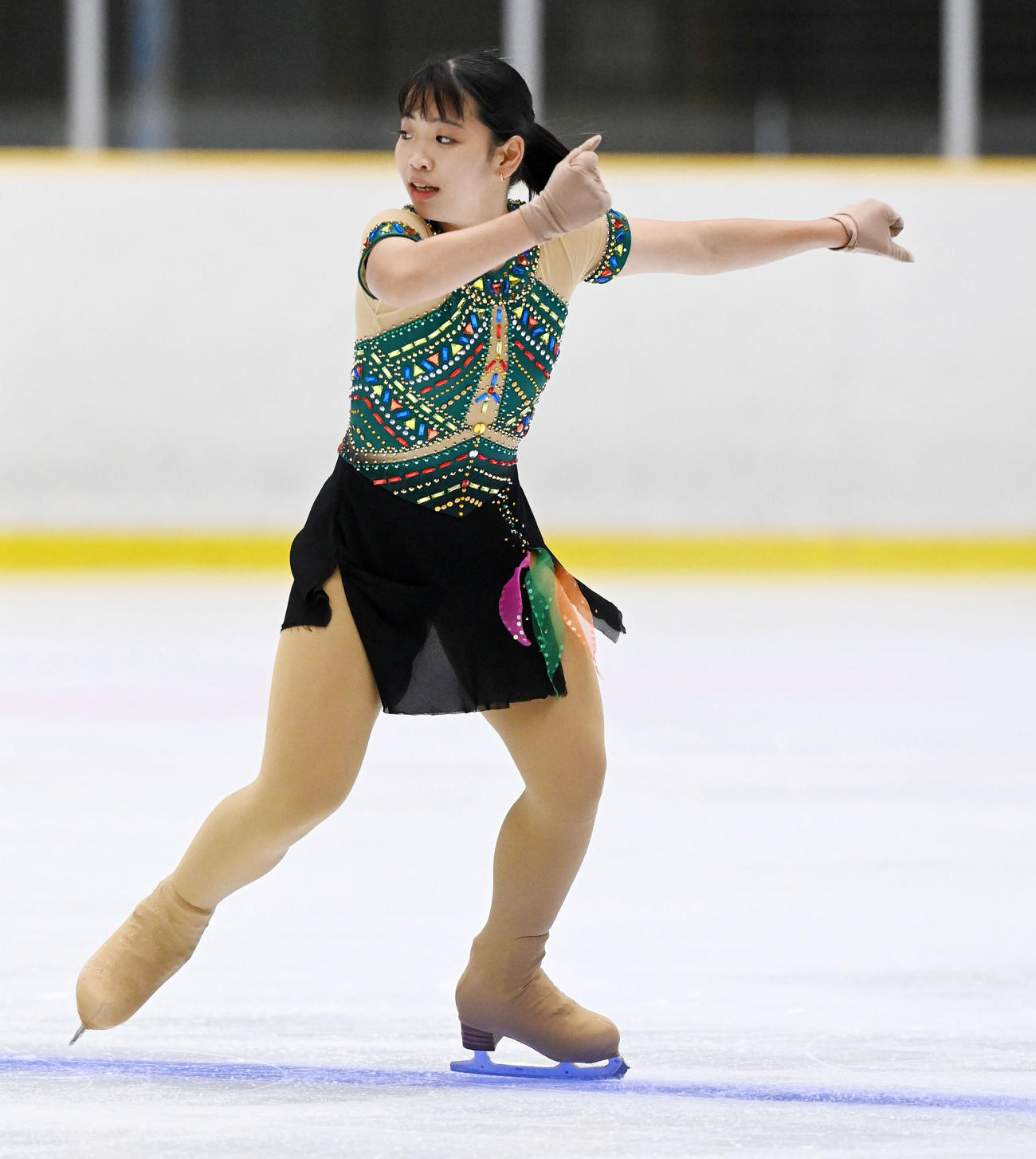 げんさんサマーカップジュニア女子SPで演技する今関友梨香（撮影・前岡正明）