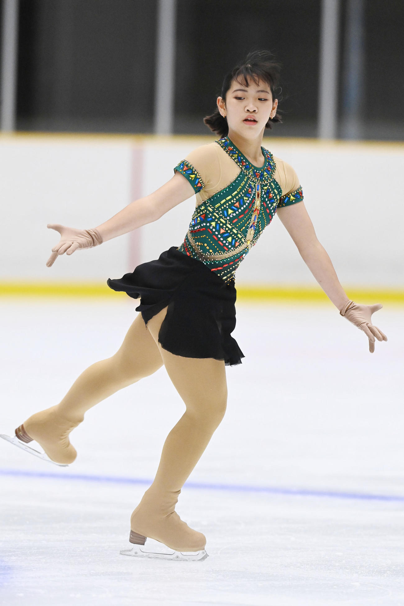 げんさんサマーカップジュニア女子SPで演技する今関友梨香（撮影・前岡正明）