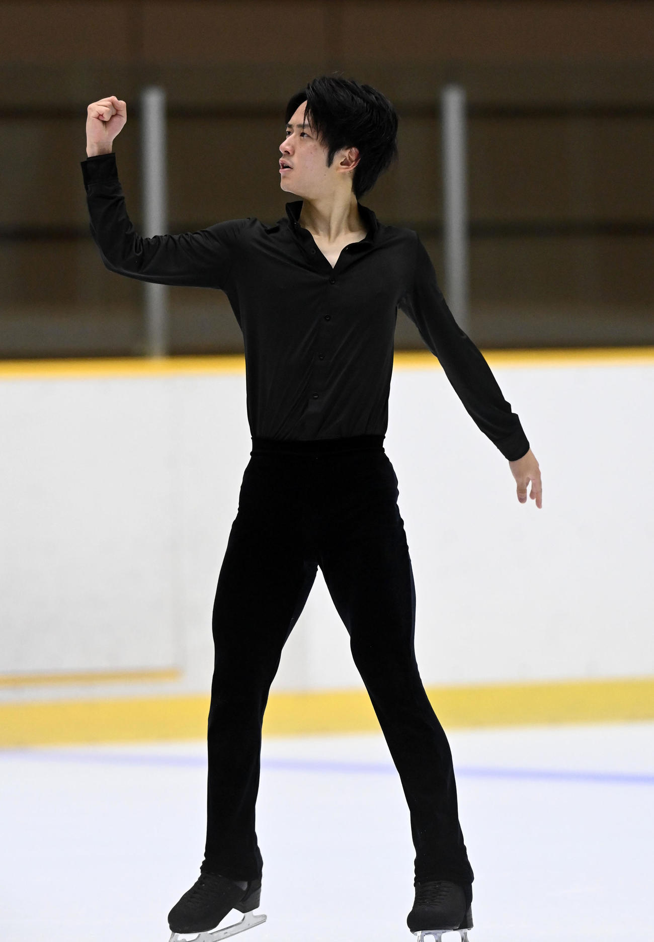 げんさんサマーカップ選手権男子SPで演技する山本草太（撮影・前岡正明）