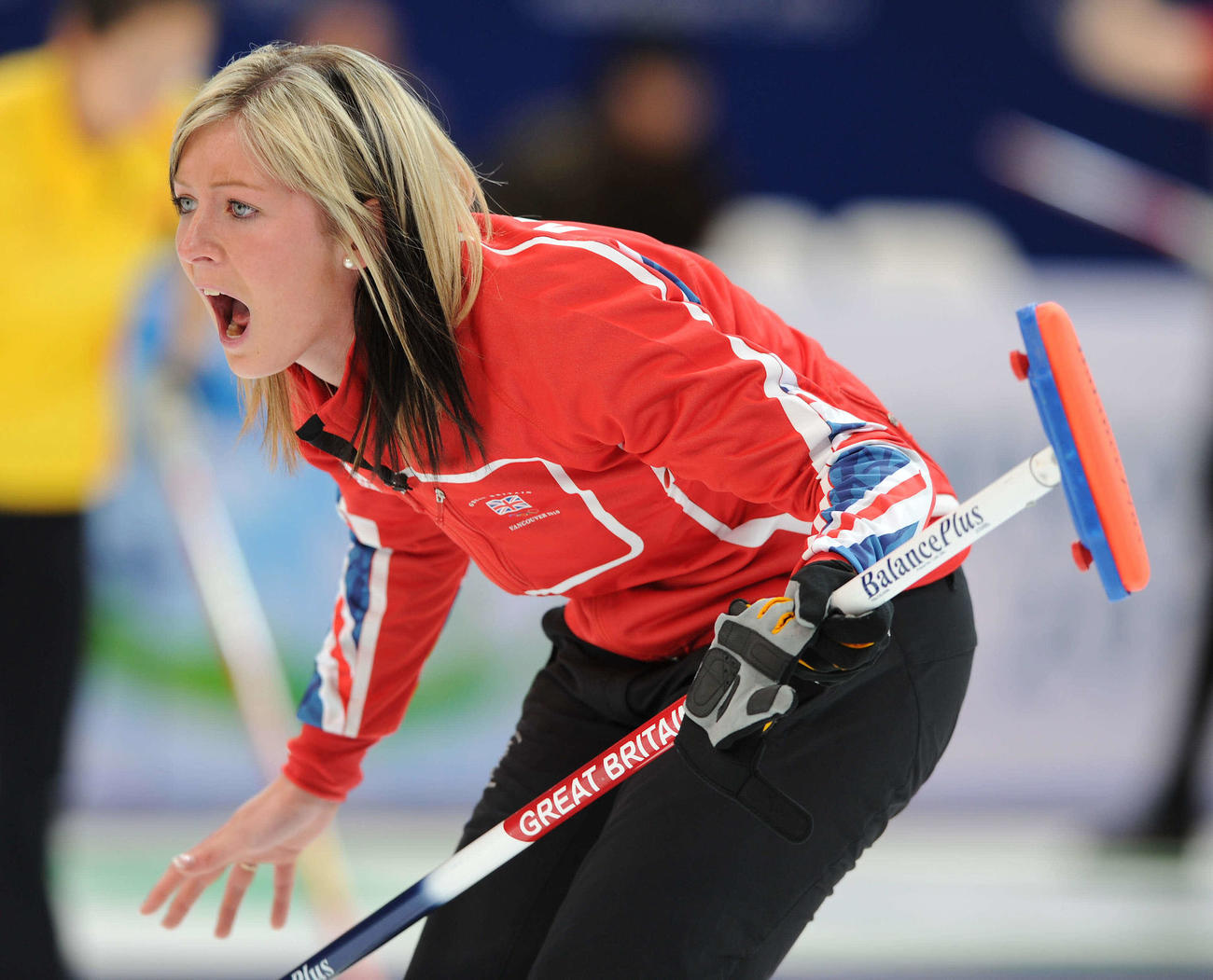 バンクーバー五輪カーリング女子　英国対日本　英国のイブ・ミュアヘッド（2010年2月19日撮影）