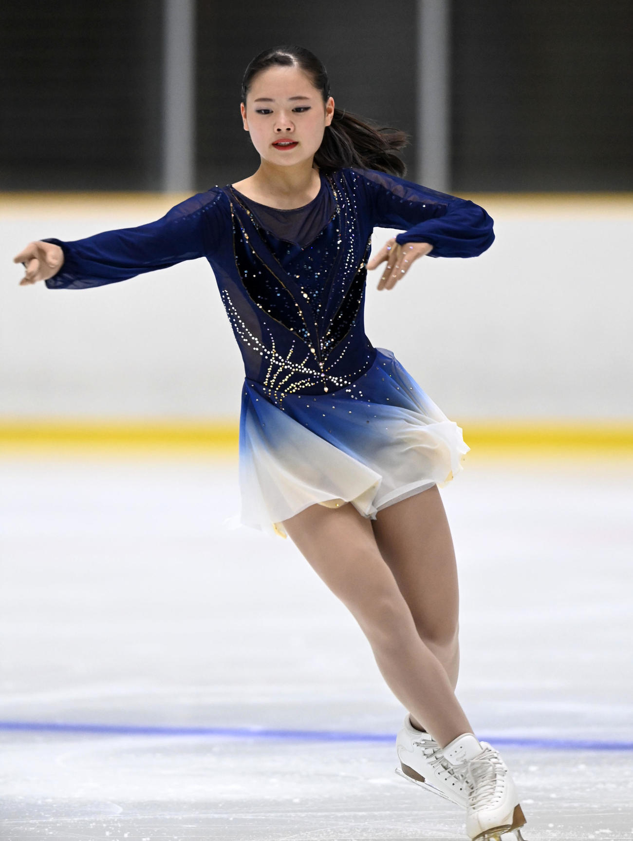 げんさんサマーカップジュニア女子SPで演技する奥野友莉菜（撮影・前岡正明）