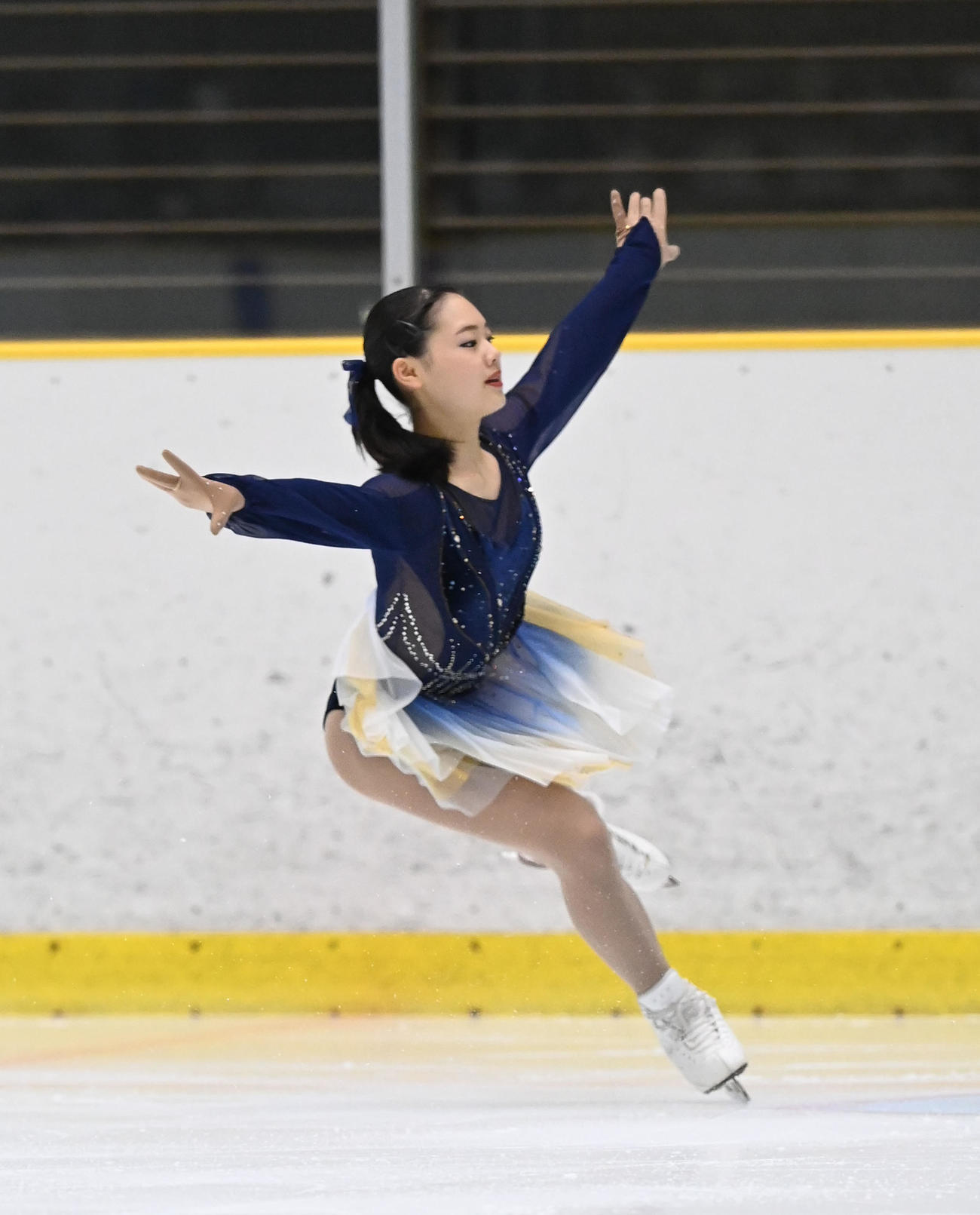 げんさんサマーカップジュニア女子SPで演技する奥野友莉菜（撮影・前岡正明）