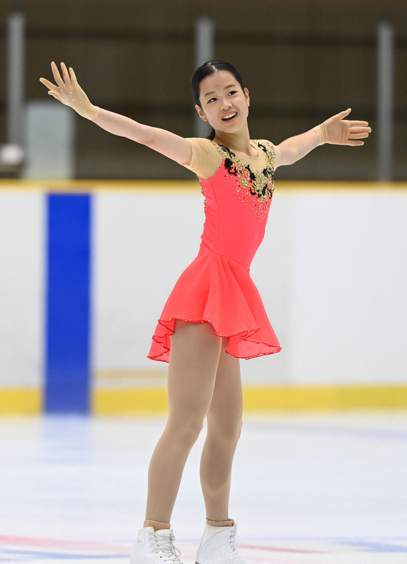 げんさんサマーカップジュニア女子SPで演技する山田恵（撮影・前岡正明）