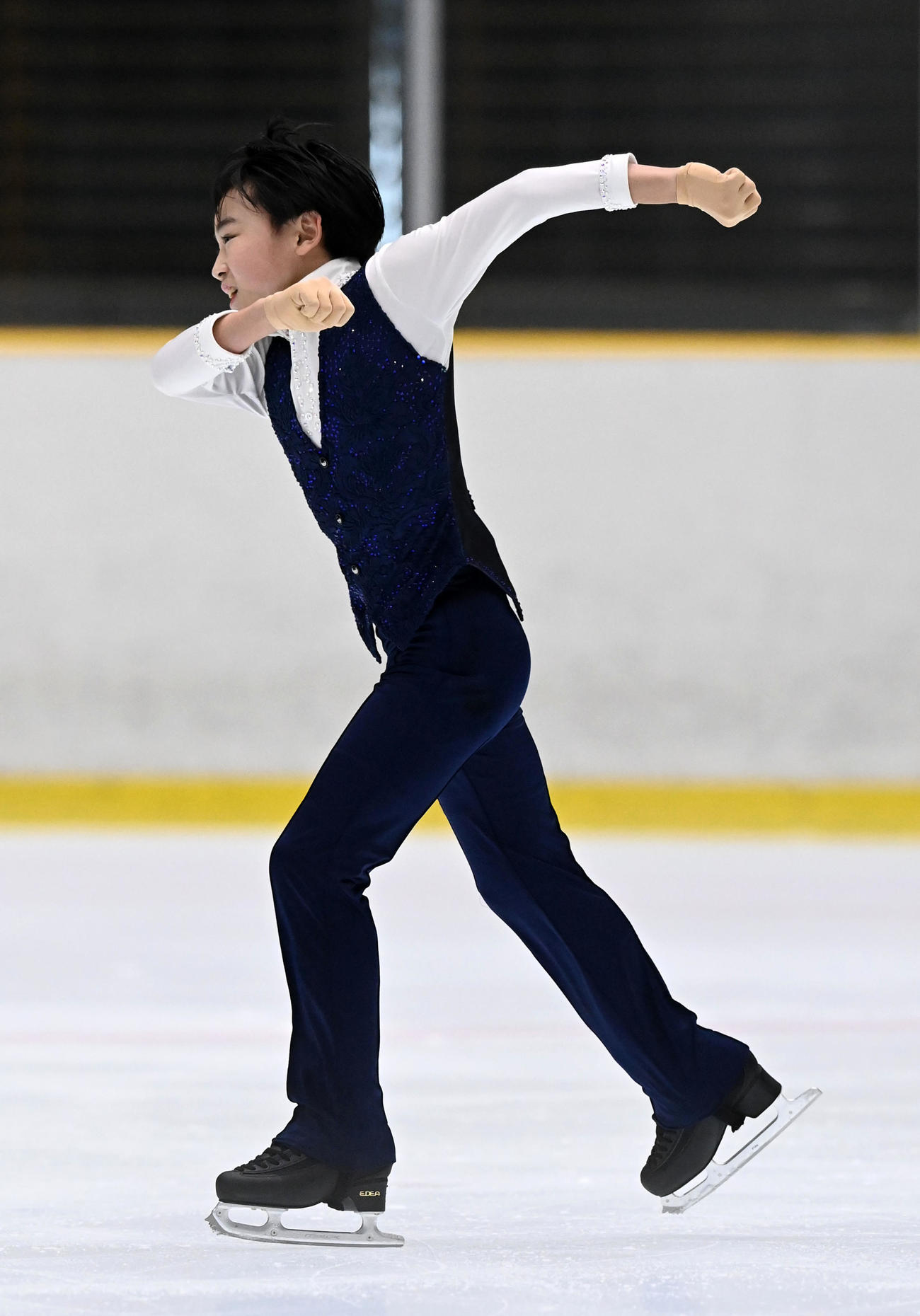 げんさんサマーカップジュニア選手権男子SPで演技する高橋星名（撮影・前岡正明）
