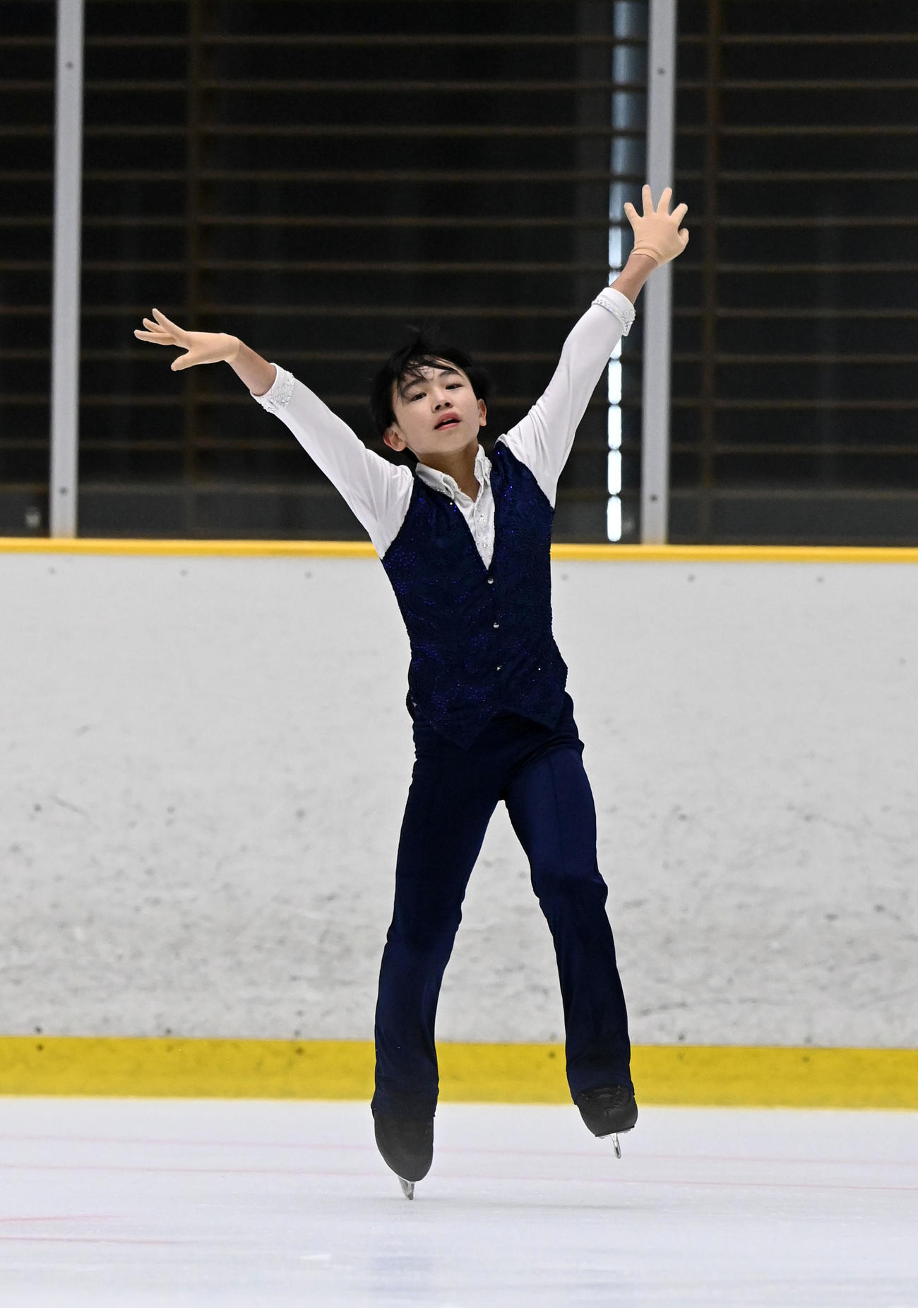 げんさんサマーカップジュニア選手権男子SPで演技する高橋星名（撮影・前岡正明）