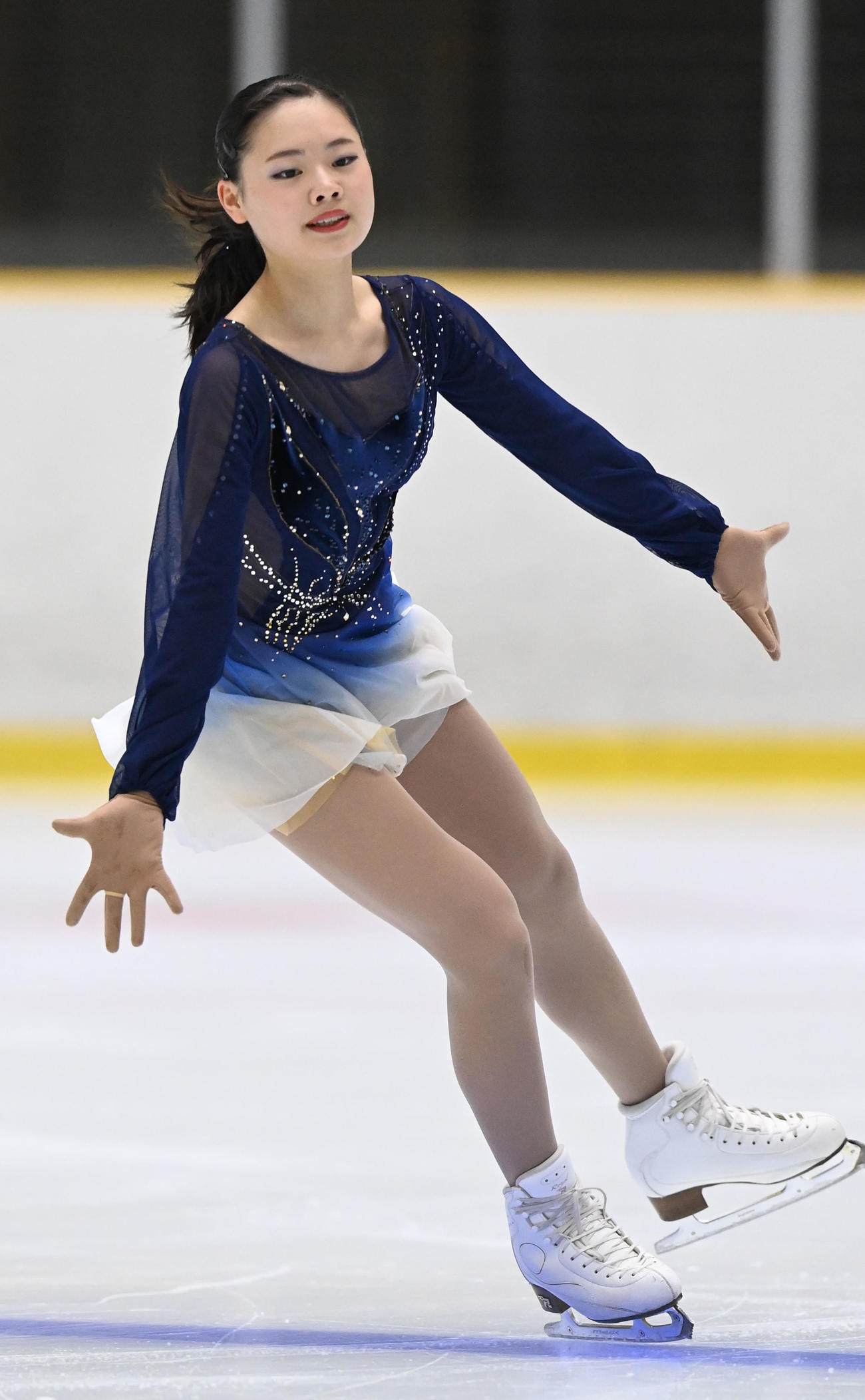げんさんサマーカップジュニア女子SPで演技する奥野友莉菜（撮影・前岡正明）