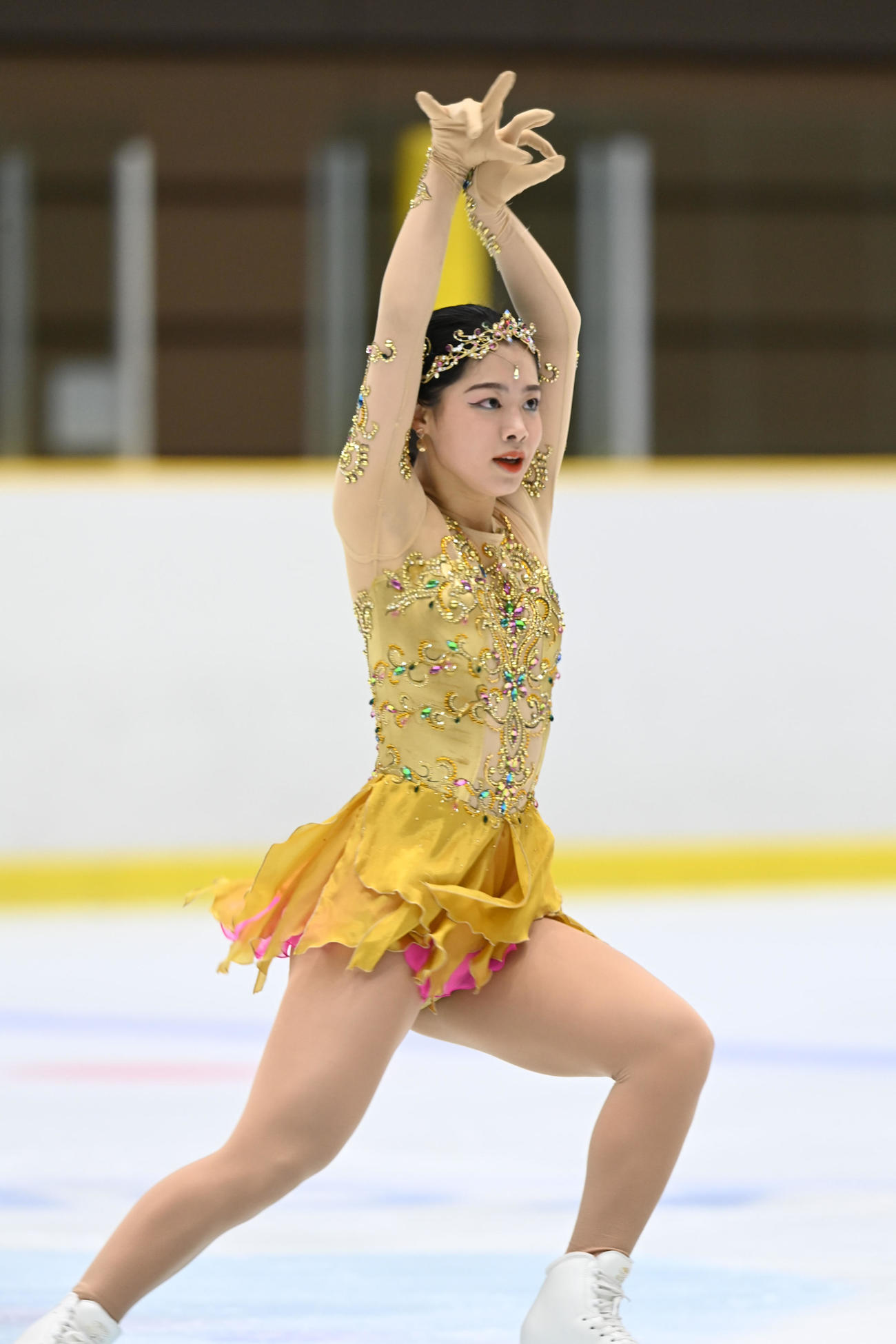 げんさんサマーカップ選手権女子SPで演技する横井ゆは菜（撮影・前岡正明）