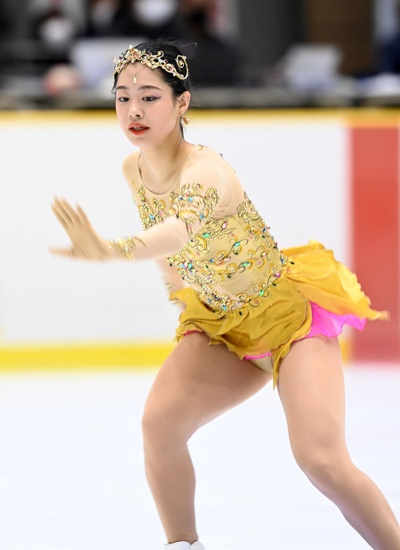 げんさんサマーカップ選手権女子SPで演技する横井ゆは菜（撮影・前岡正明）