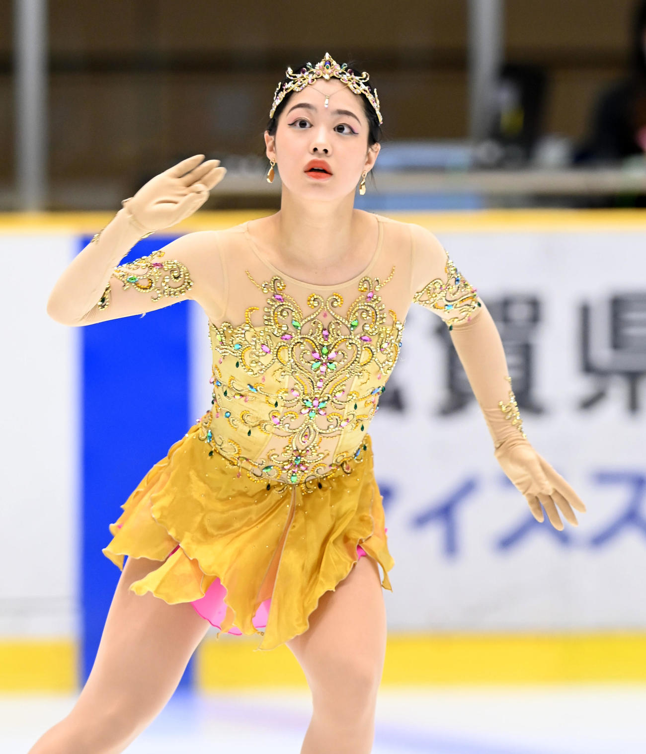 げんさんサマーカップ選手権女子SPで演技する横井ゆは菜（撮影・前岡正明）