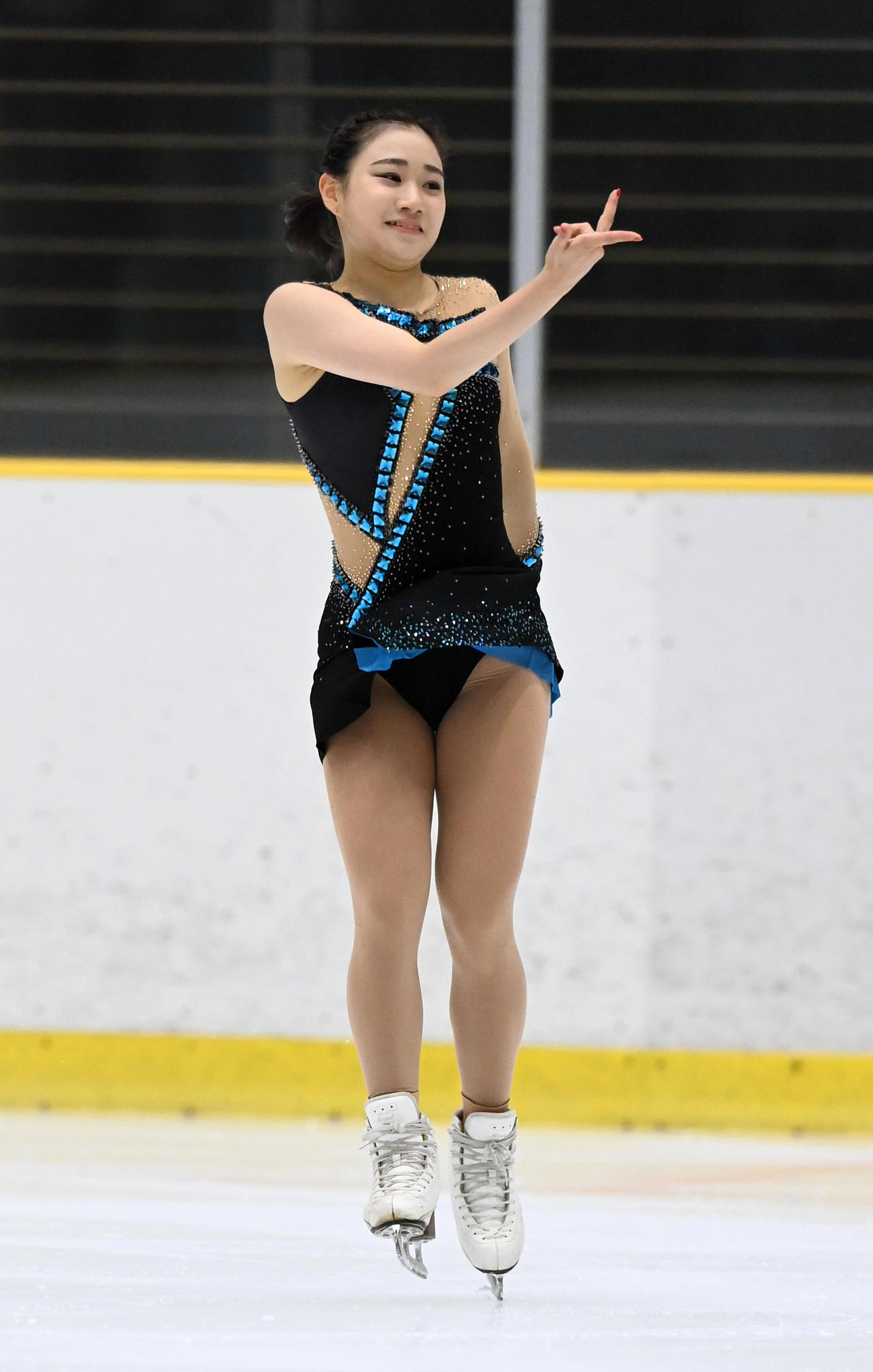 げんさんサマーカップ選手権女子SPで演技する河辺愛菜（撮影・前岡正明）
