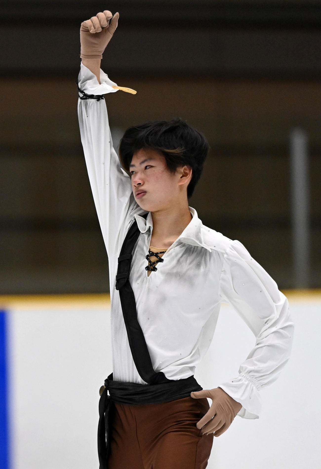 げんさんサマーカップジュニア選手権男子フリーで演技を行う吉岡希（撮影・前岡正明）