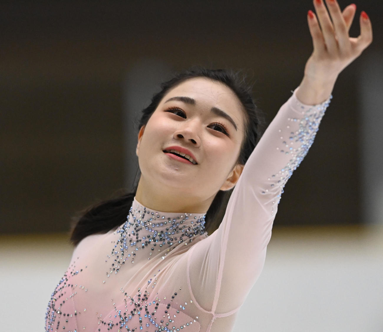 げんさんサマーカップ選手権女子フリーで演技を行う河辺愛菜（撮影・前岡正明）