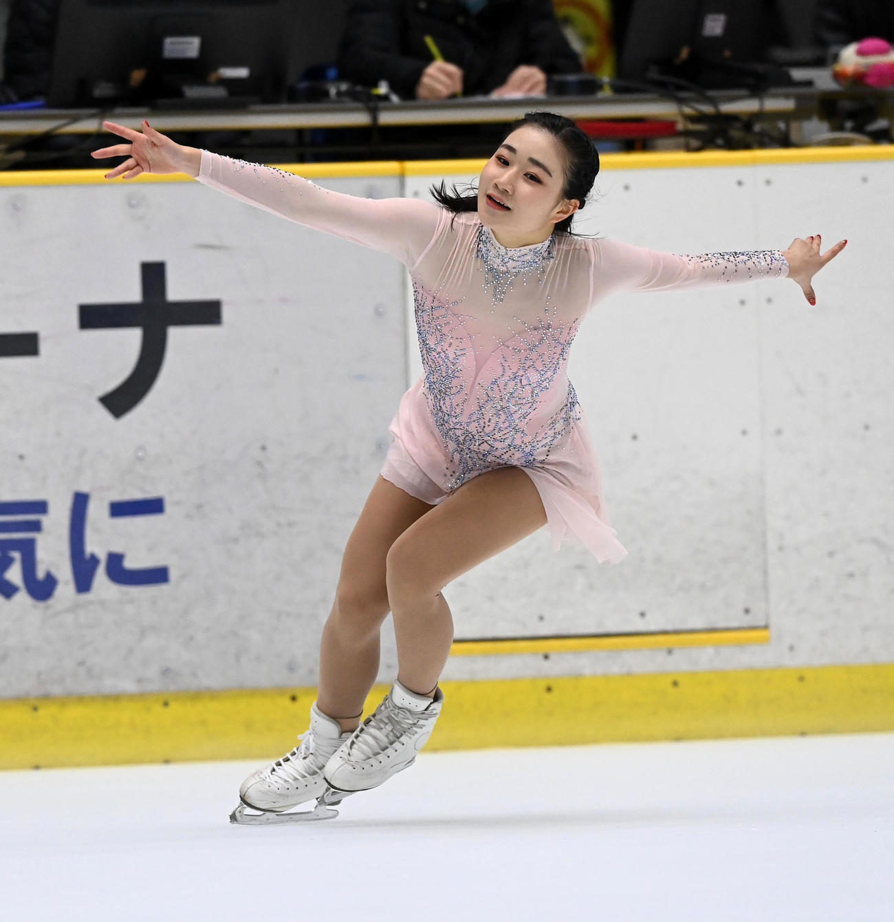 げんさんサマーカップ選手権女子フリーで演技を行う河辺愛菜（撮影・前岡正明）