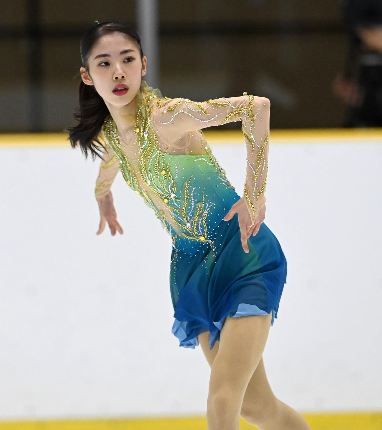 げんさんサマーカップ選手権女子フリーで演技を行う住吉りをん（撮影・前岡正明）