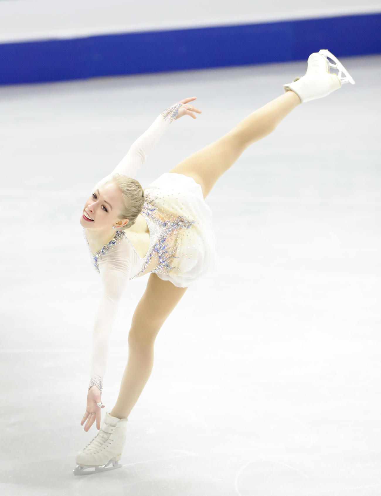 4大陸選手権、女子フリーで演技するブレイディ・テネル（2020年2月撮影）