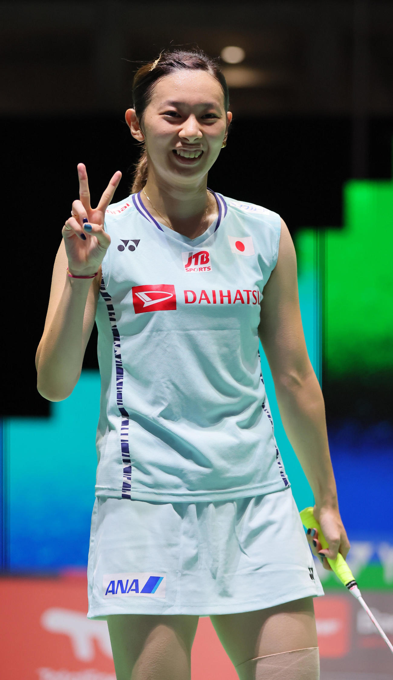 女子シングルス2回戦を突破した高橋沙也加（代表撮影）