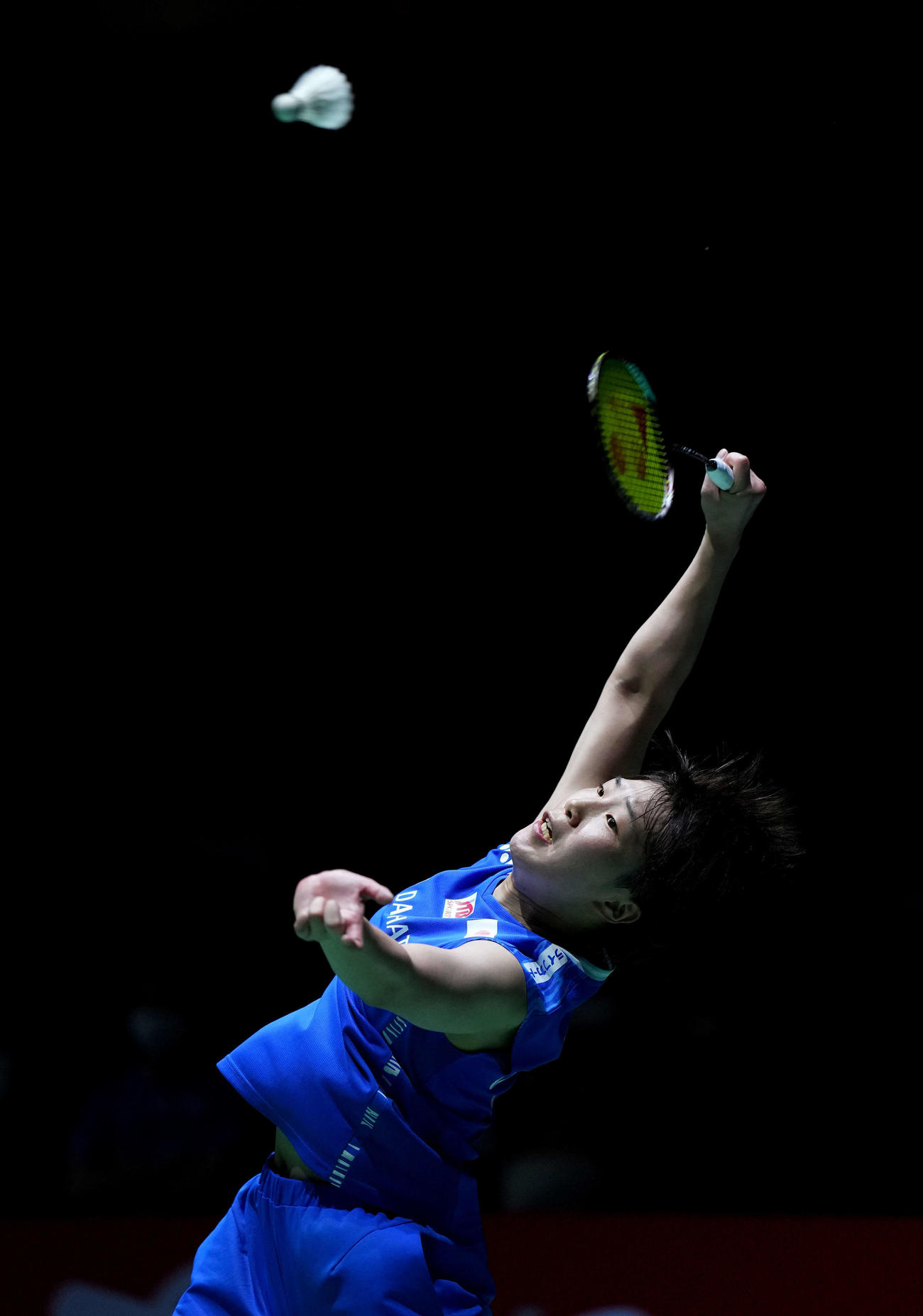 女子シングルス2回戦でプレーする山口（撮影・垰建太）