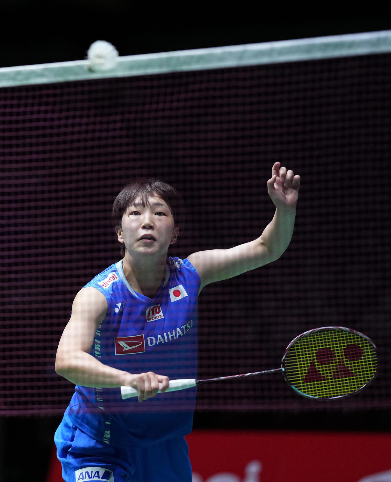 女子シングルス3回戦でプレーする山口（撮影・垰建太）