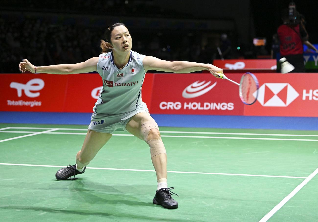 女子シングルス3回戦　山口茜と対戦する高橋沙也加（共同）