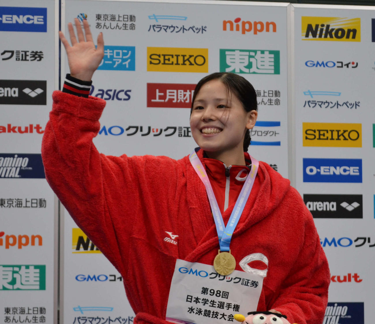 女子200メートル自由形で初優勝した池本凪沙（撮影・吉池彰）