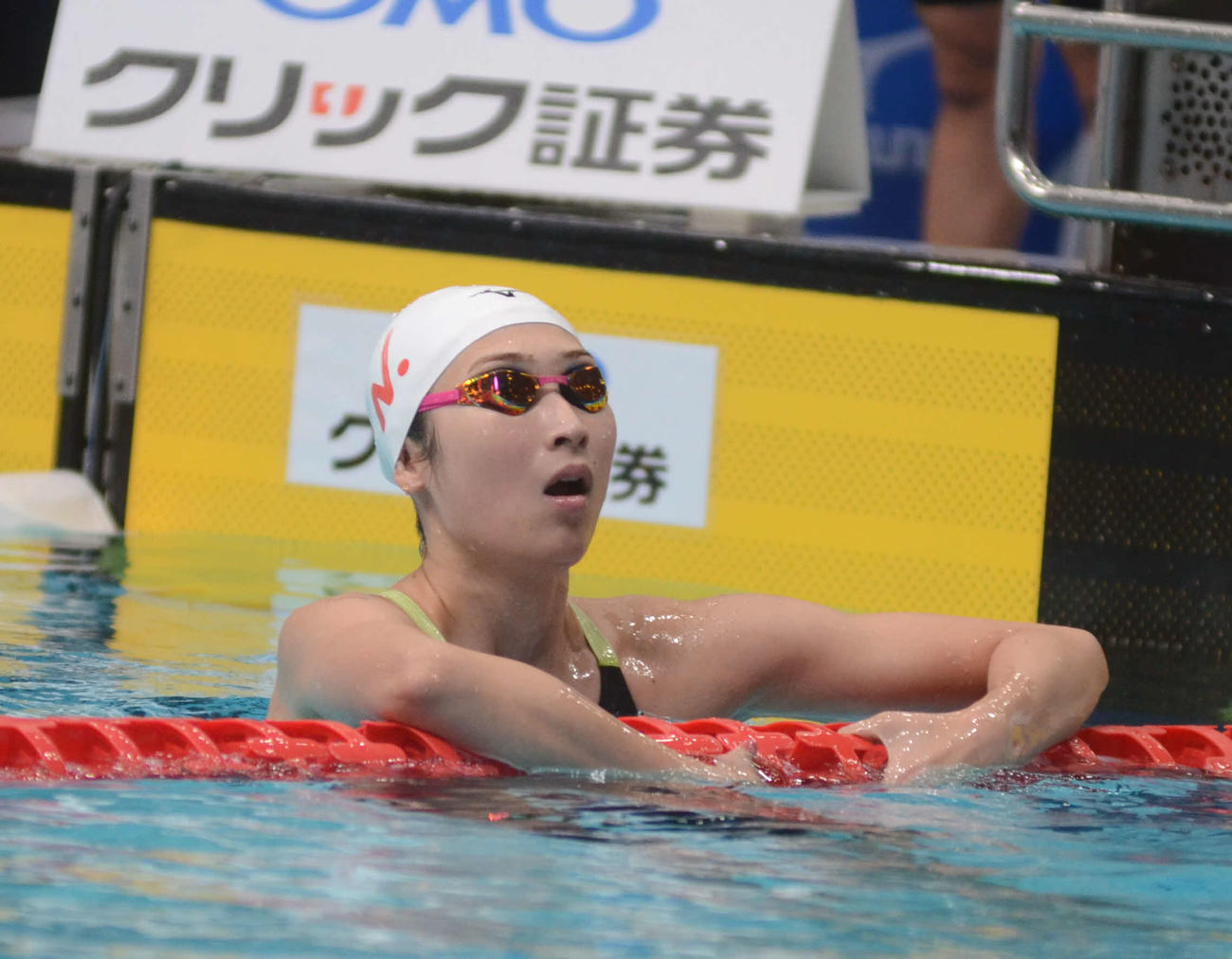 女子400メートルメドレーリレー予選で安定した泳ぎを見せた池江璃花子（撮影・吉池彰