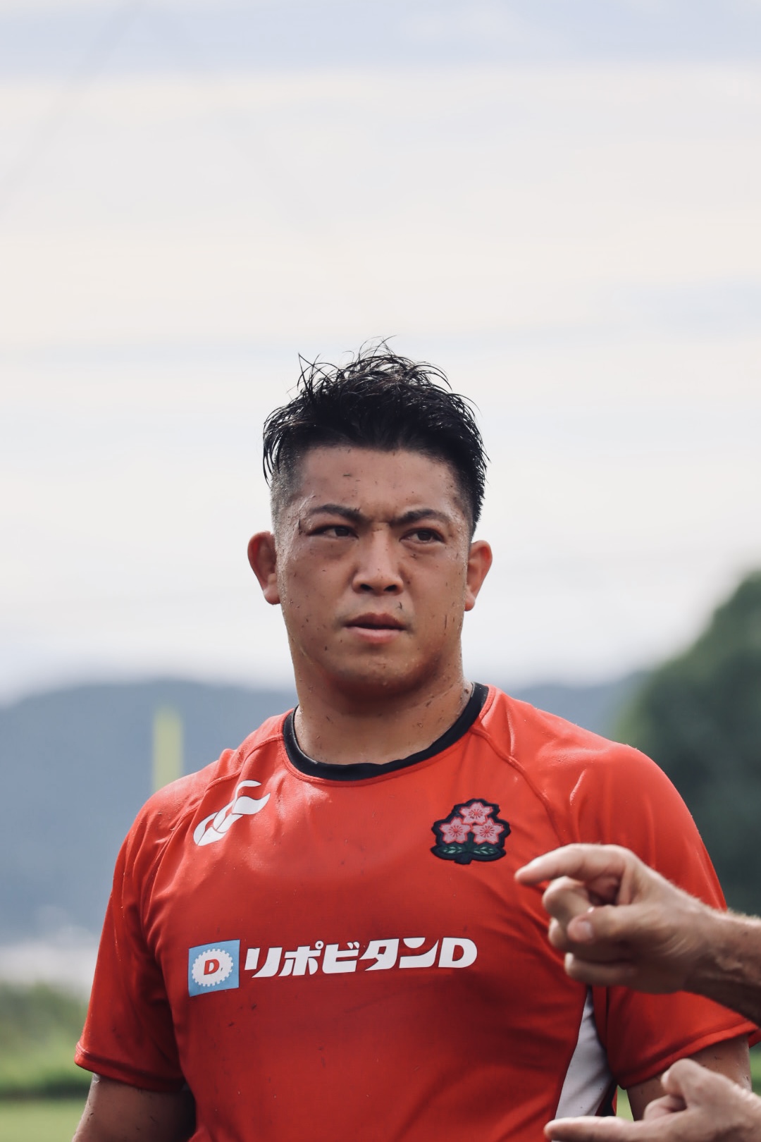 6日の大分・別府合宿で真剣な表情を見せる日本代表候補フッカー坂手淳史主将（C）JRFU