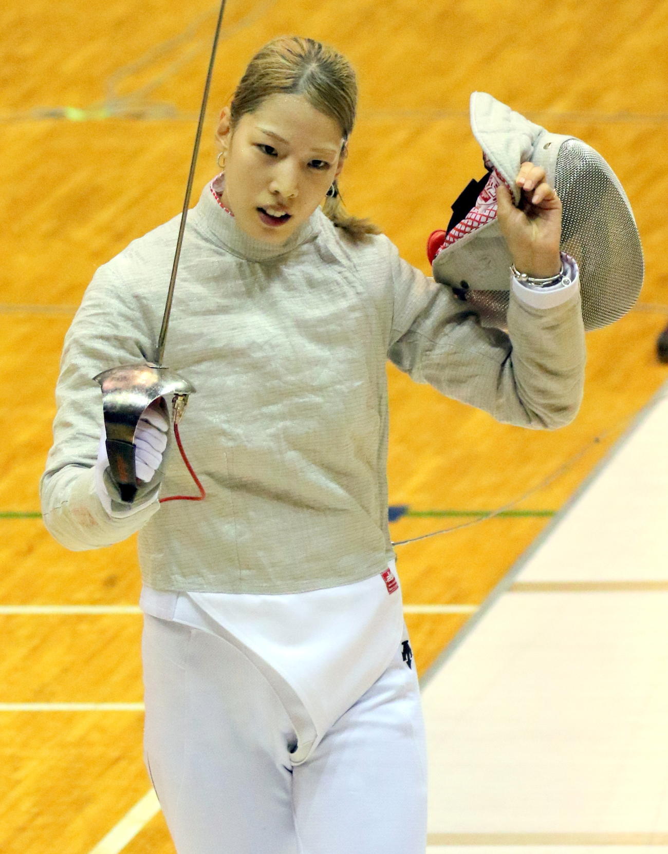 フェンシング全日本選手権　女子サーブルで決勝進出を決めた世界女王の江村美咲