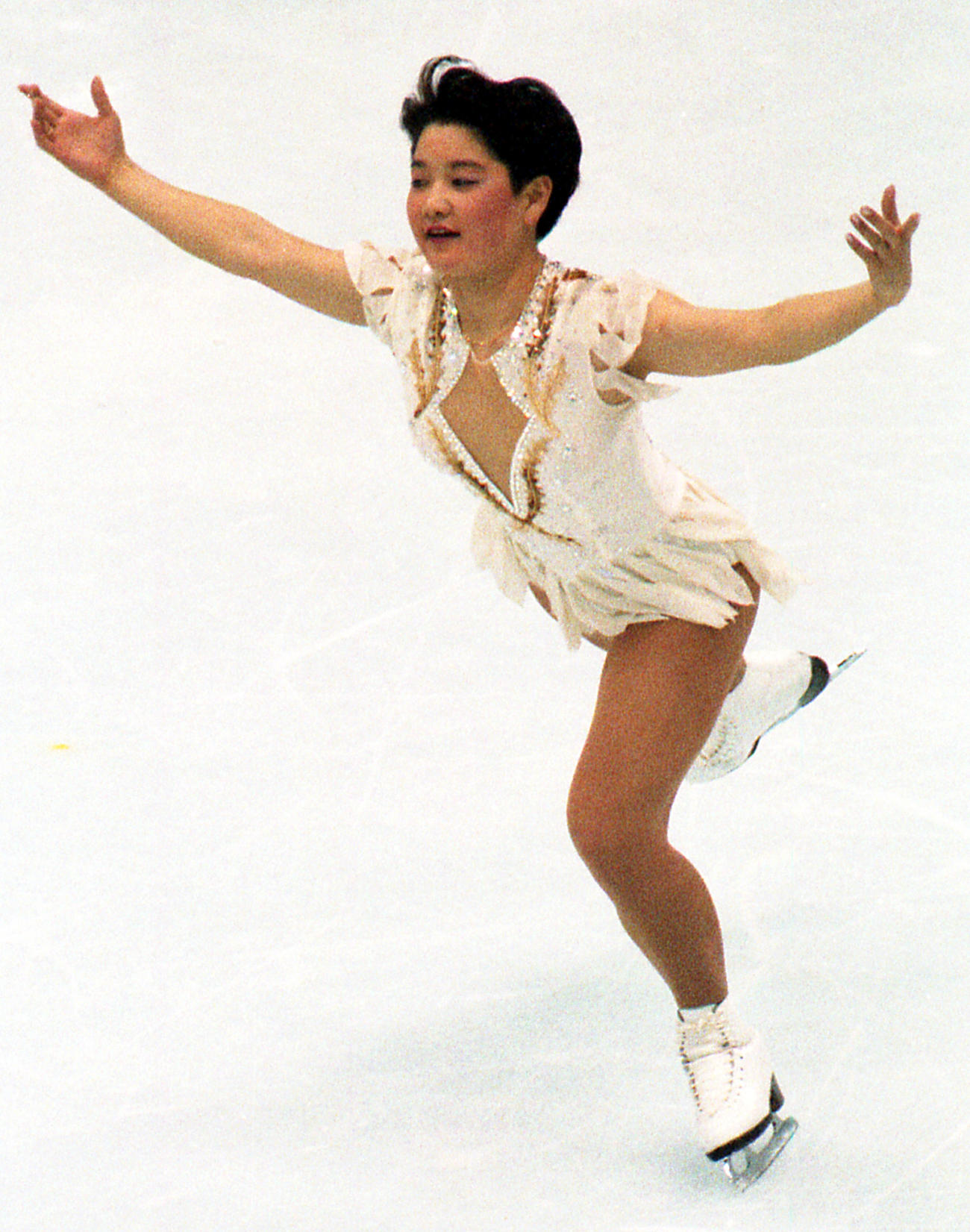 アルベールビル五輪での佐藤有香（1992年2月21日撮影）