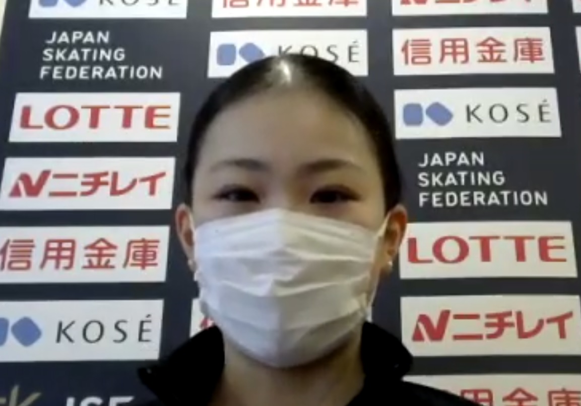 関東選手権女子SPで首位発進した吉岡詩果