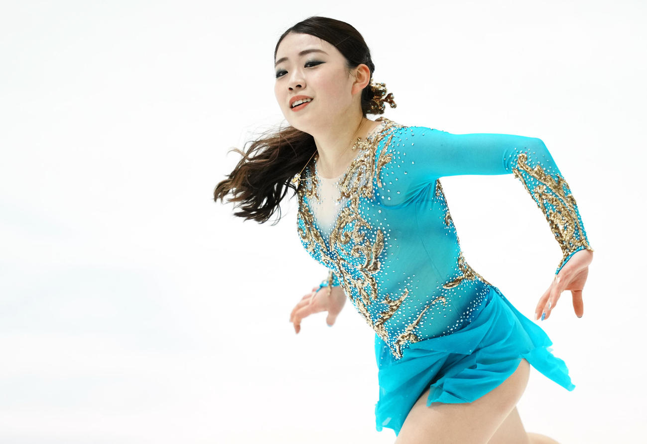 女子フリーの演技をする紀平（撮影・垰建太）