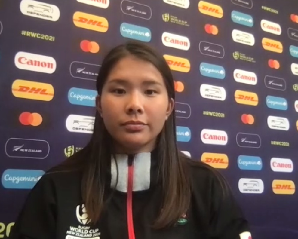 W杯初戦のカナダ戦に向けて思いを語った女子15人制日本代表のプロップ南早紀主将