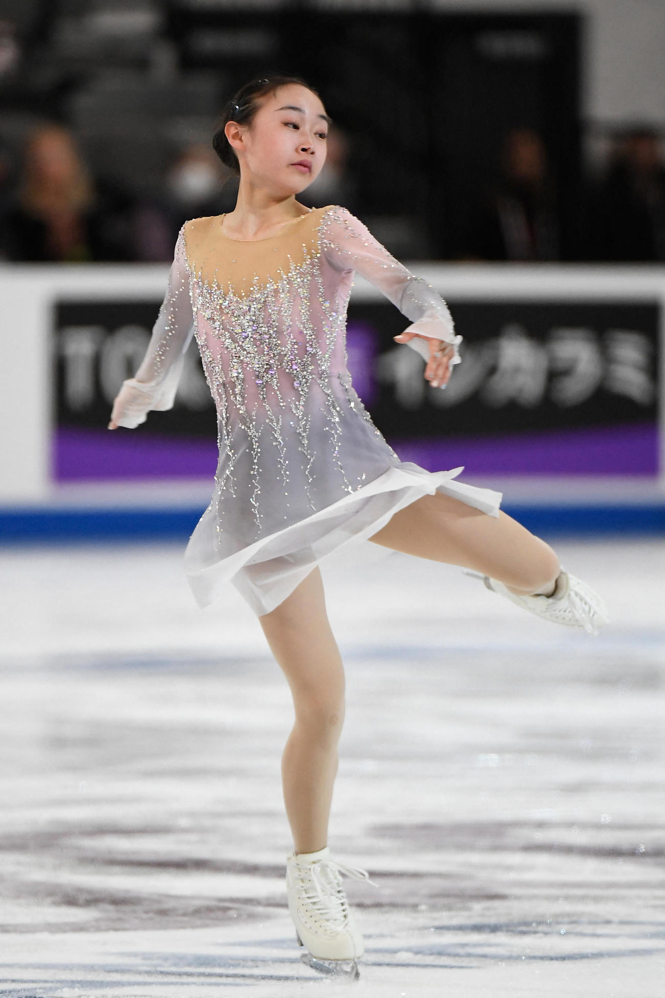 GPシリーズ第1戦スケートアメリカ　女子ショートプログラム（SP）　演技する松生理乃（USA TODAY＝ロイター）